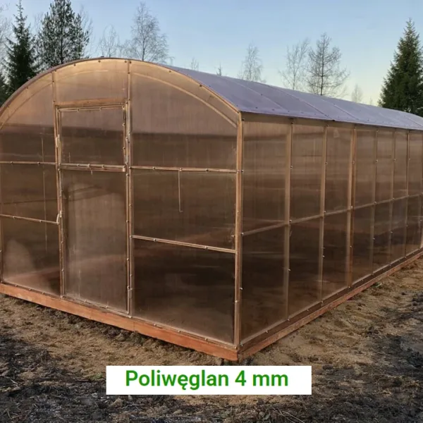 Szklarnia z poliwęglanu Proste ściany NANO 3x12 m, poliwęglan 4 mm